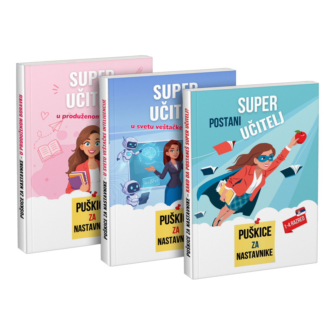 Paket: „Super učitelj u produženom boravku” + „Super učitelj u svetu veštačke inteligencije” + „Postani super učitelj”