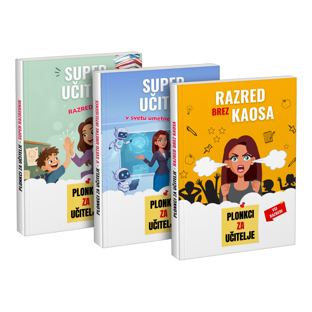Paket: „Super učitelj razrednik“ + „Super učitelj v svetu umetne inteligence“ + „Razred brez kaosa“