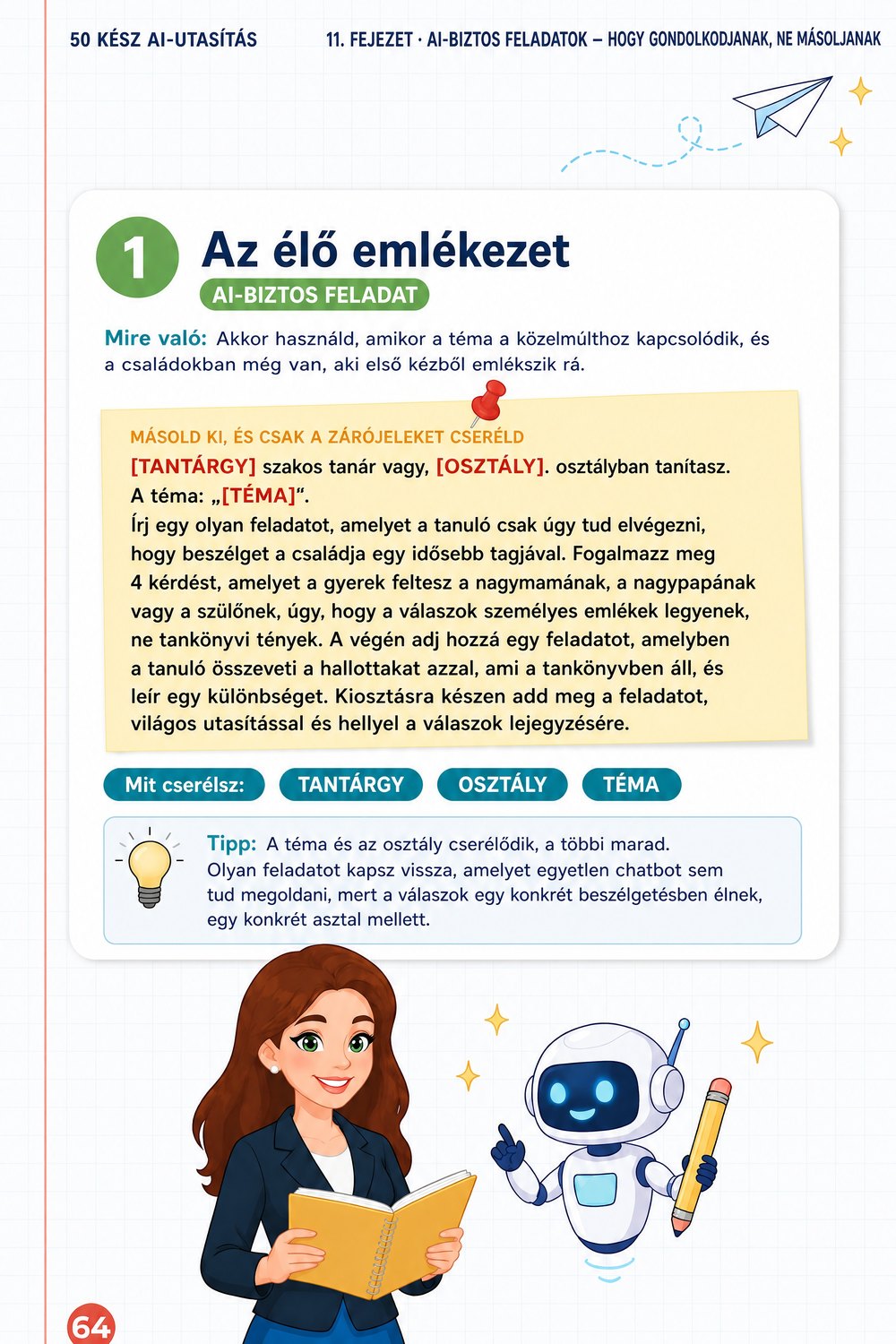 50 kész AI-utasítás tanároknak — oldal 4