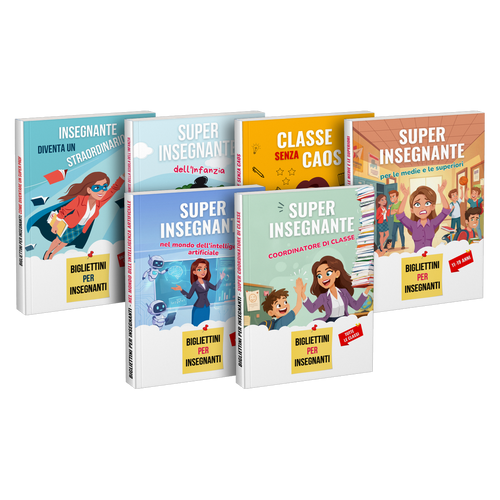 Pacchetto: Bigliettini per insegnanti – serie completa di 6 manuali