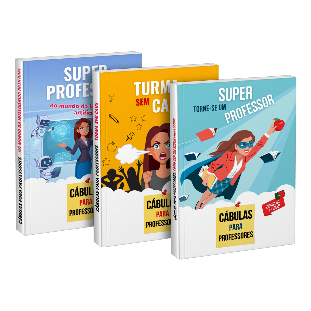 Pacote: «Super professor no mundo da inteligência artificial» + «Turma sem caos» + «Torne-se um super professor»