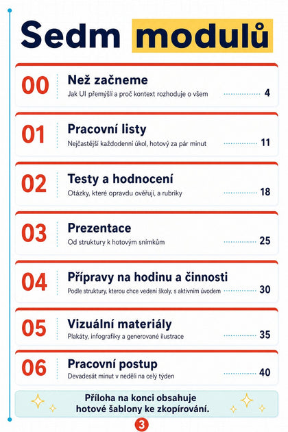 Praktický kurz UI pro vzdělávací materiály — strana zevnitř