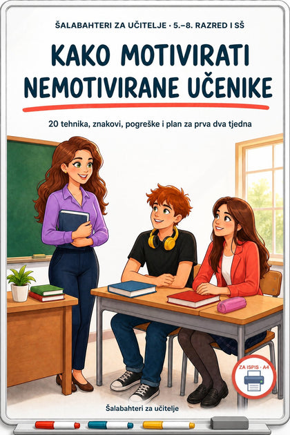 Kako motivirati nemotivirane učenike — korica