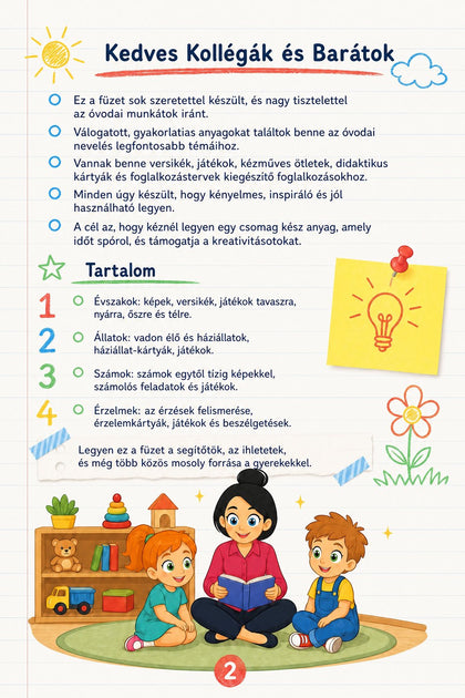 Varázslatos segédkönyv óvónőknek — belső oldal