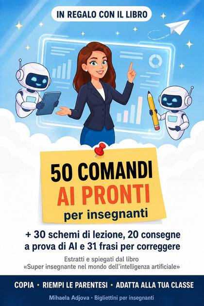 50 comandi AI pronti per insegnanti — copertina