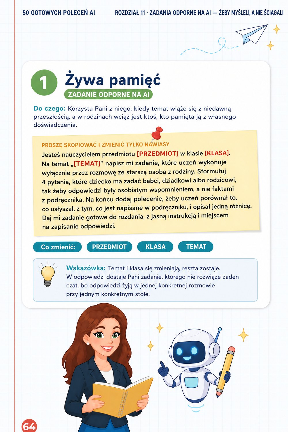 50 gotowych poleceń AI dla nauczycieli — strona 4
