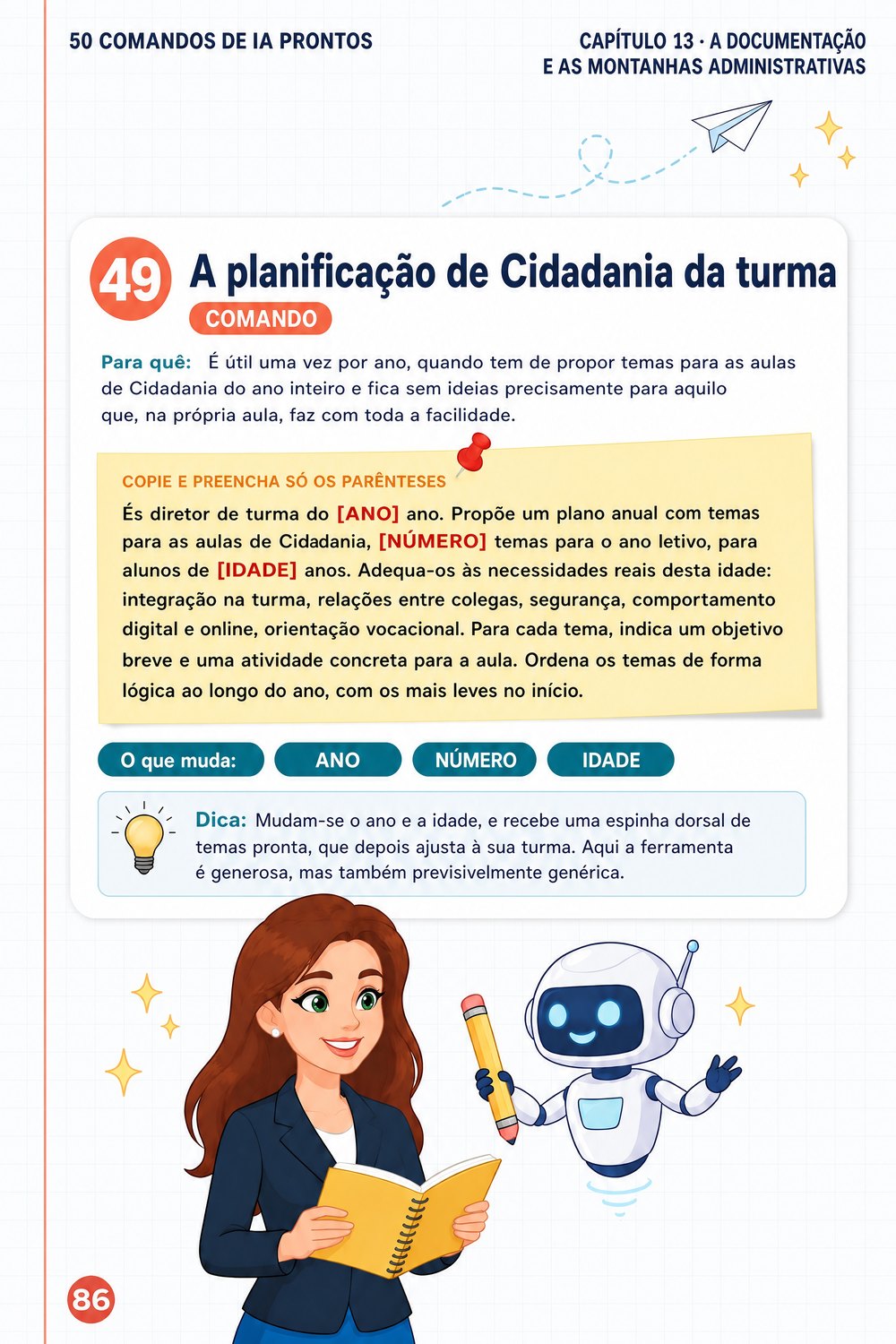 50 comandos de IA prontos para professores — página 5