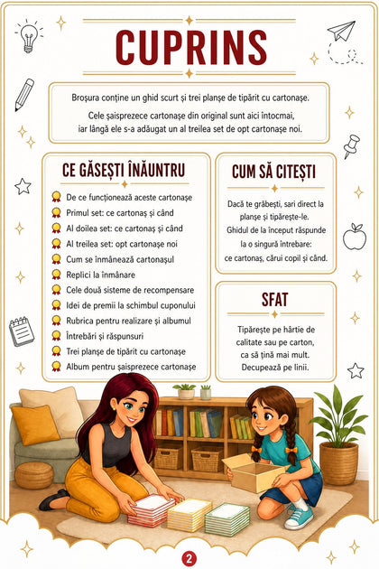 Cartonașe de recompensă — pagină din interior