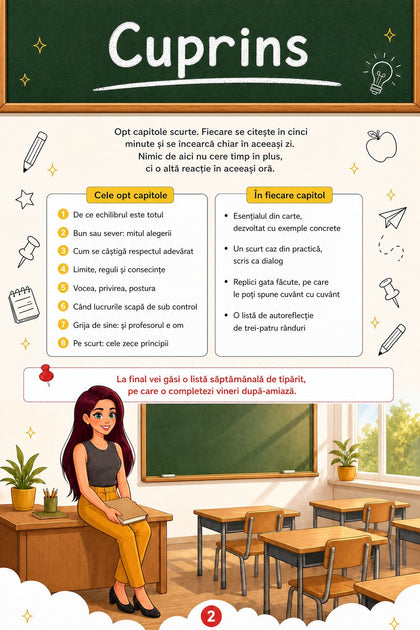 Clasă fără frică și fără haos — pagină din interior