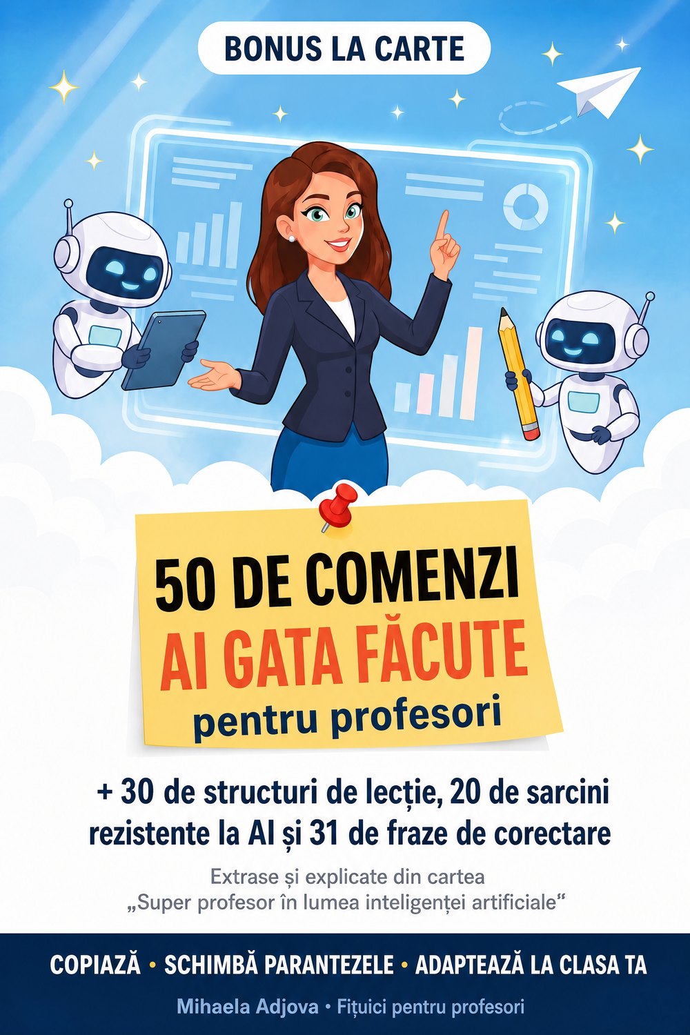 50 de comenzi AI gata făcute pentru profesori — pagină 1