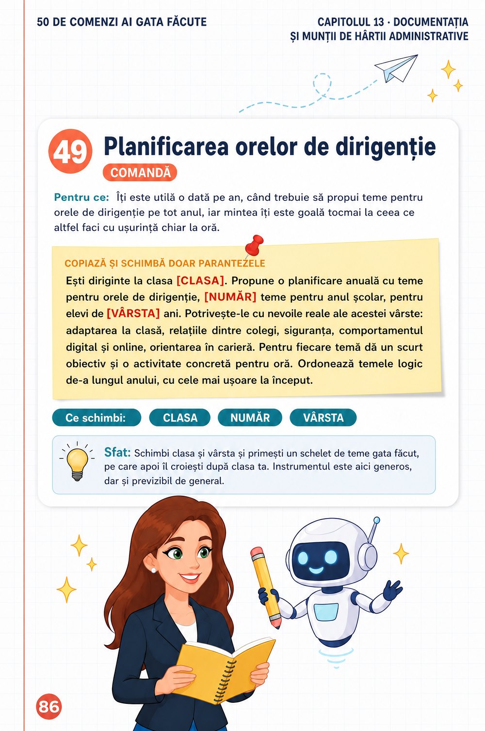 50 de comenzi AI gata făcute pentru profesori — pagină 5